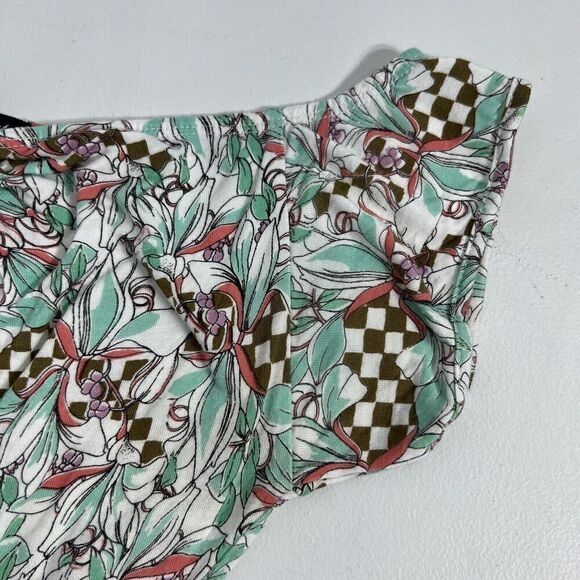 Burn N’ Violet Blouson Dress Sz 4 Multicolor Jersey Knit Short Sleeve - Picture 4 of 12